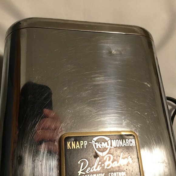 1955 Knapp Monarch REDI BAKER Chrome Cooker Oven Baking Counter VTG TESTED WORKS - Picture 3 of 12